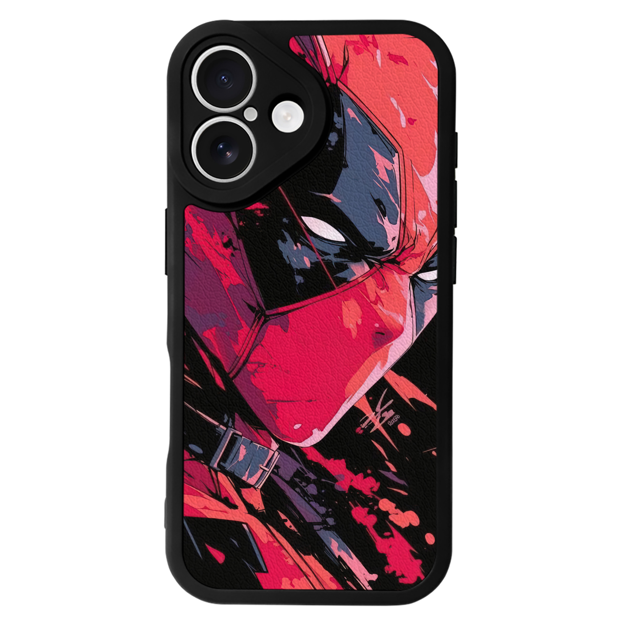 （画像用） Deadpool デッドプール 【iPhone 16シリーズ対応】シリコンスマホケース（レザー調） 材質：シリコン